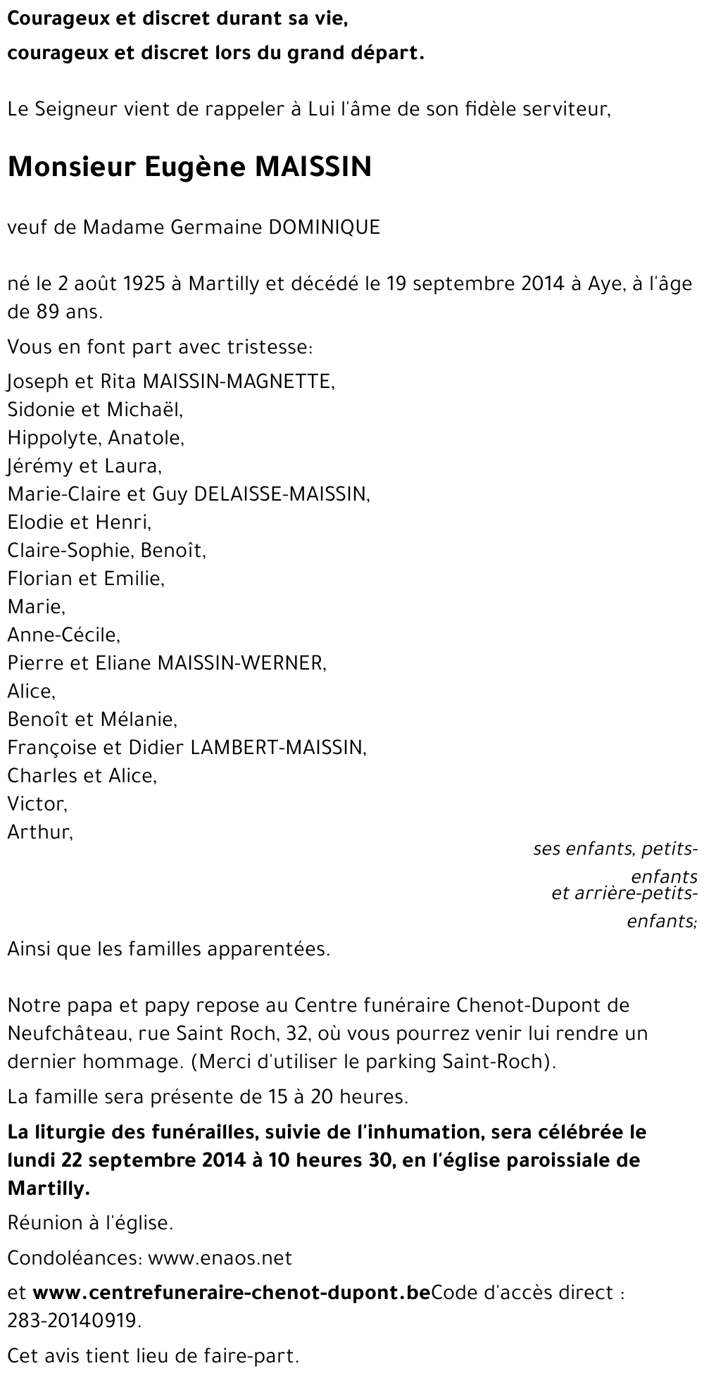 Eugène MAISSIN