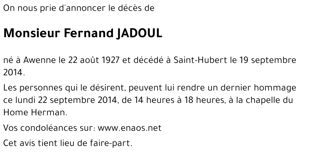 Fernand JADOUL