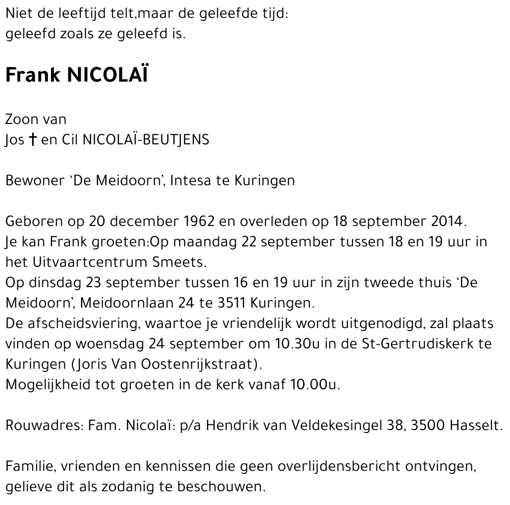Frank Nicolaï