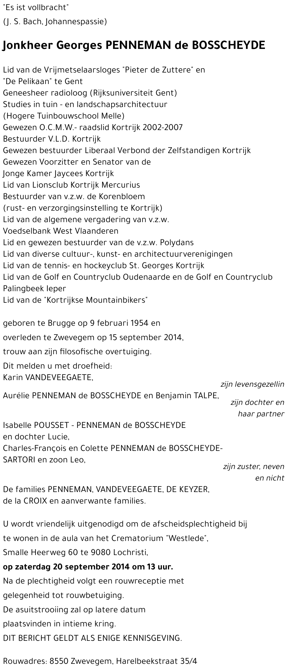 Georges Penneman de Bosscheyde