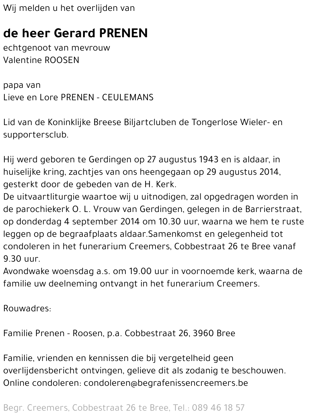 Gerard Prenen