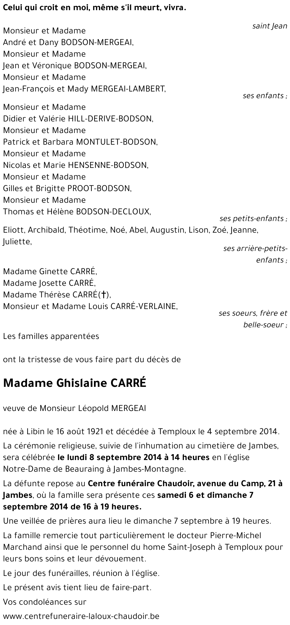 Ghislaine CARRÉ
