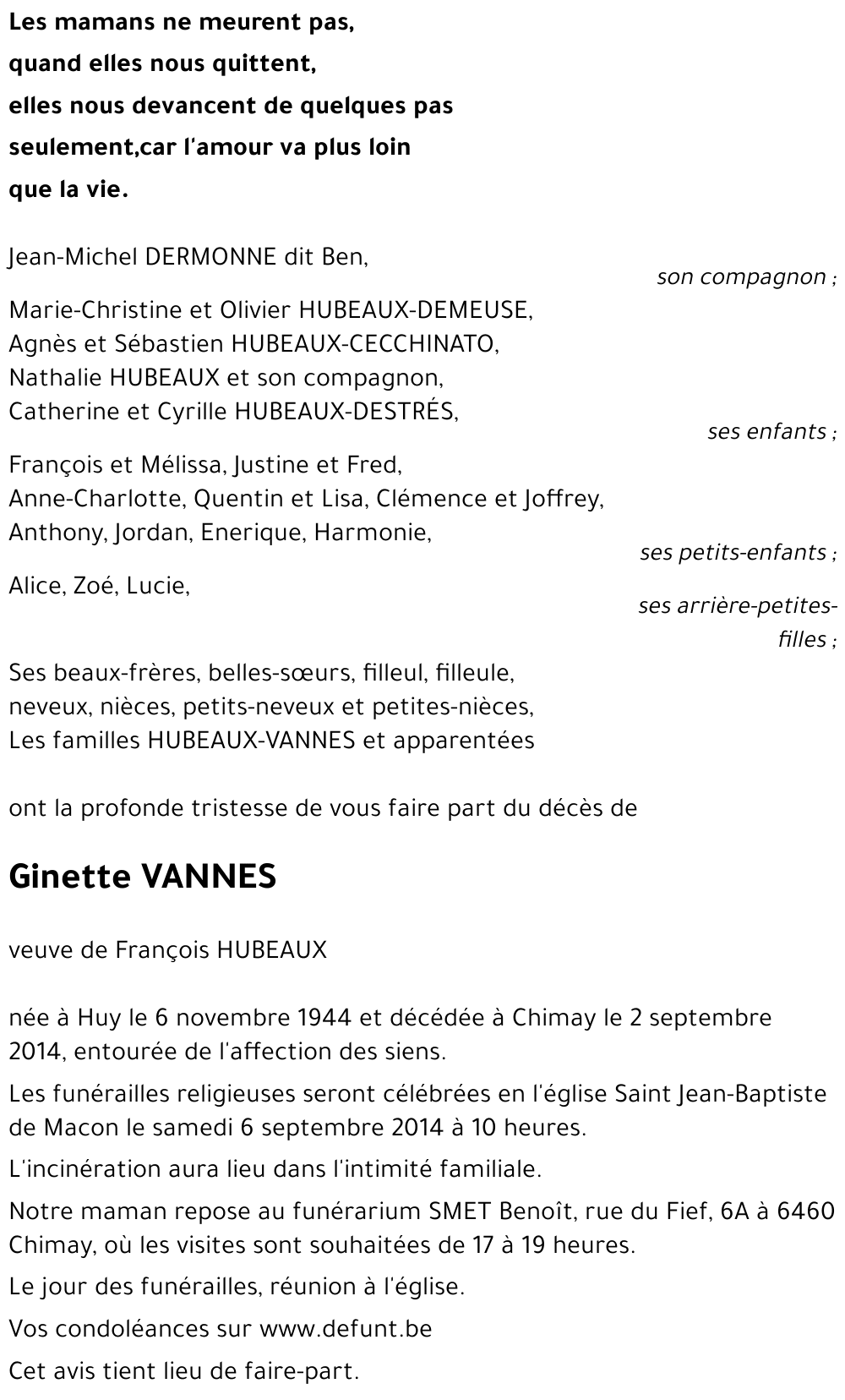 Ginette VANNES