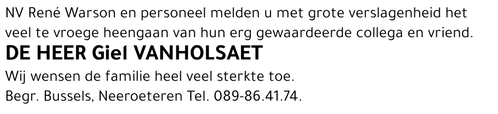 Guillaume 'Giel' VANHOLSAET