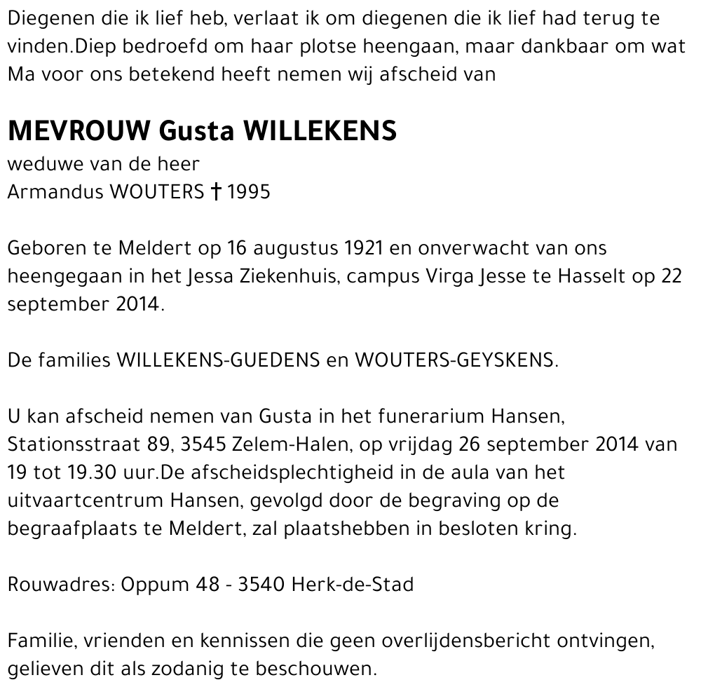 Gusta WILLEKENS