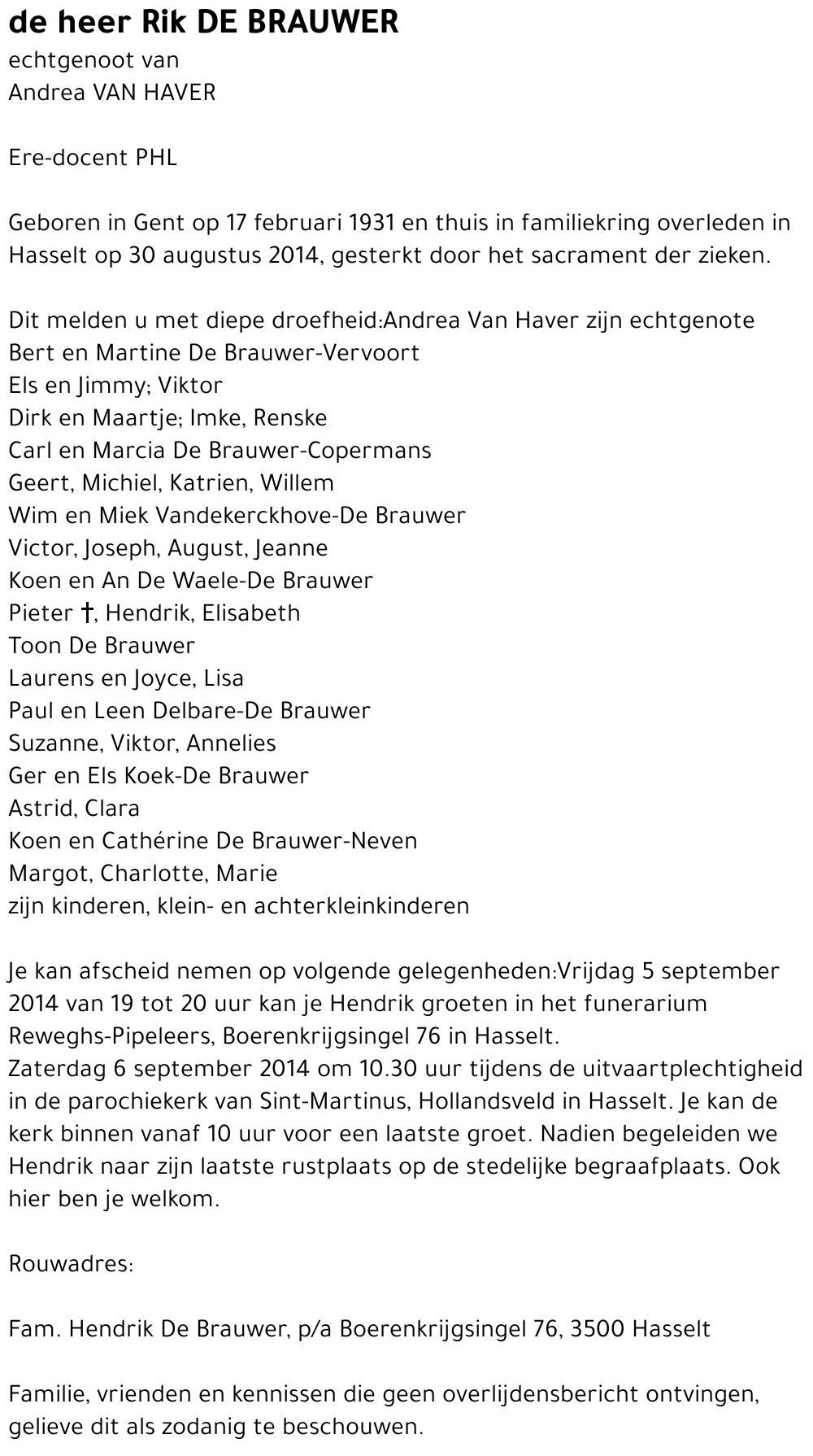 Hendrik De Brauwer