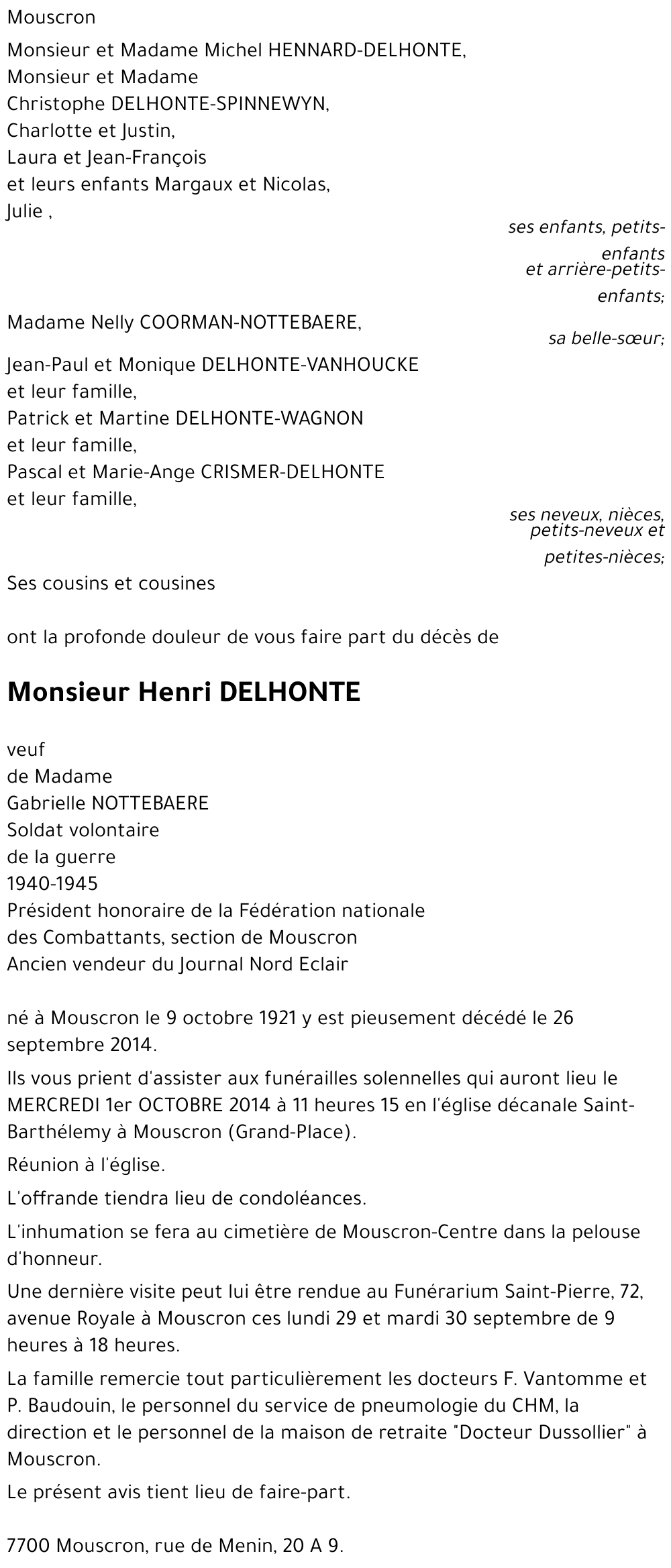 Henri DELHONTE