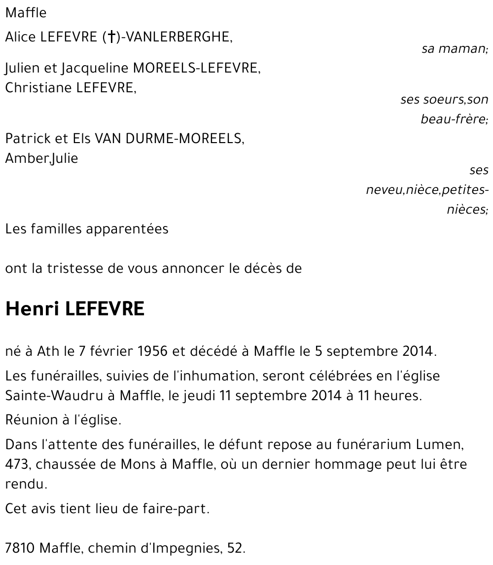 Henri LEFEVRE