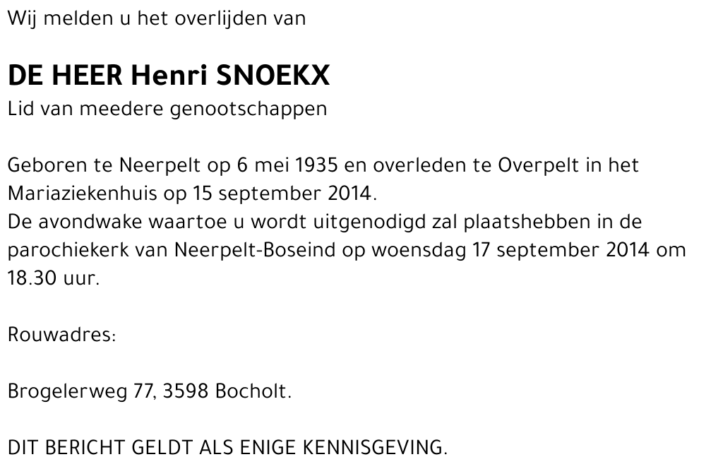 Henri Snoekx