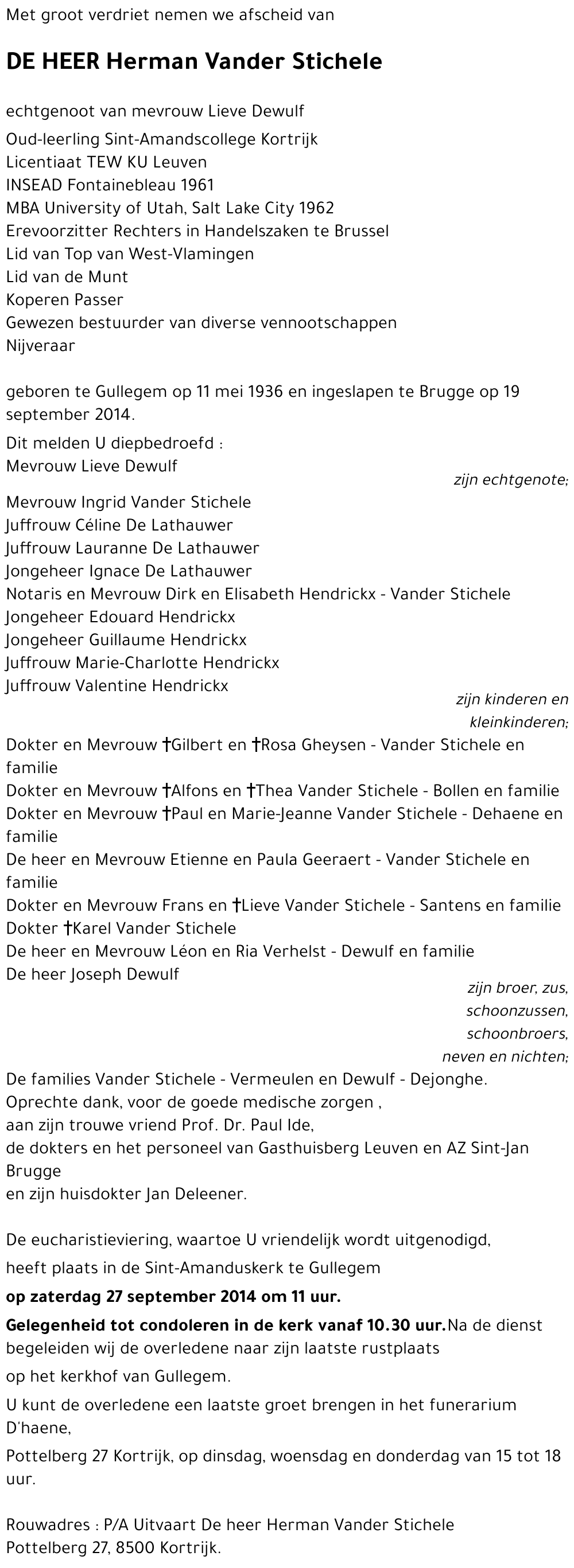 Herman Vander Stichele