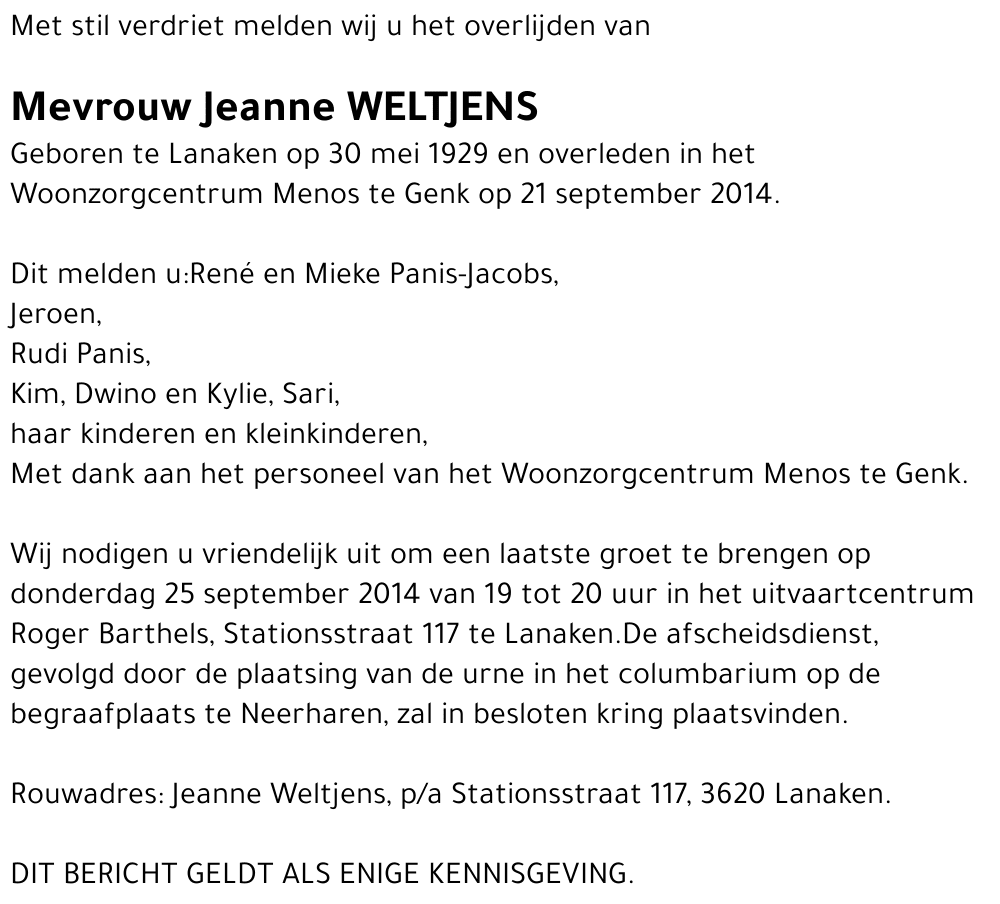Jeanne Weltjens