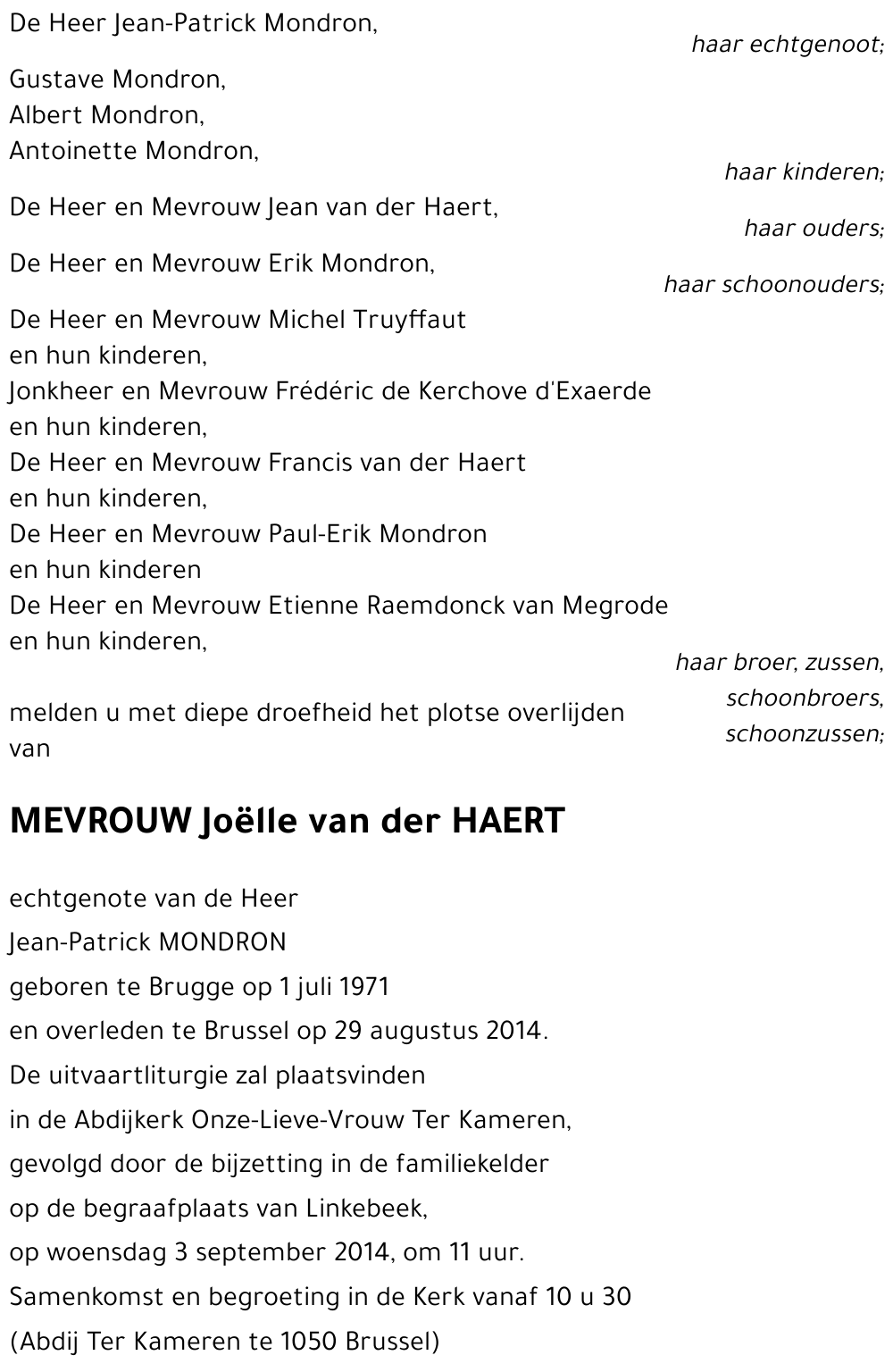 Joëlle van der HAERT