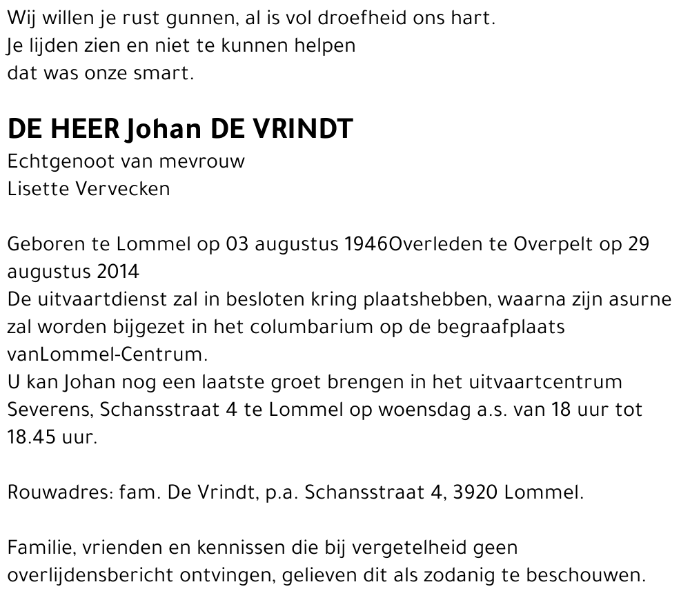 Johan De Vrindt