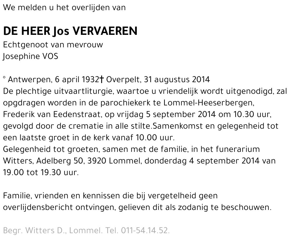 Jos Vervaeren