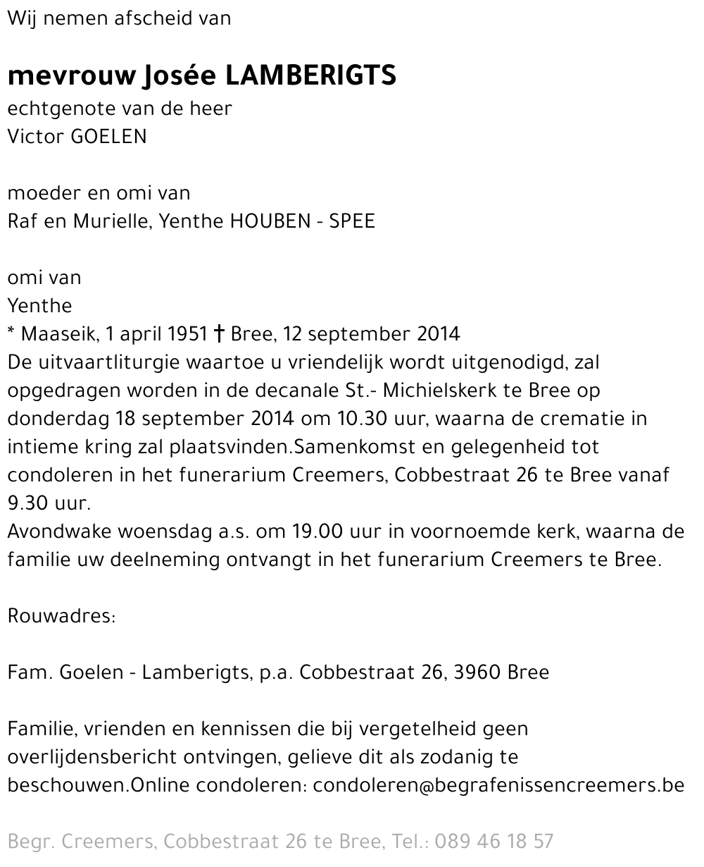 Josée Lamberigts