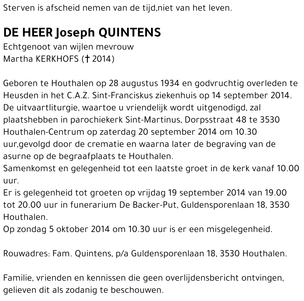 Joseph QUINTENS