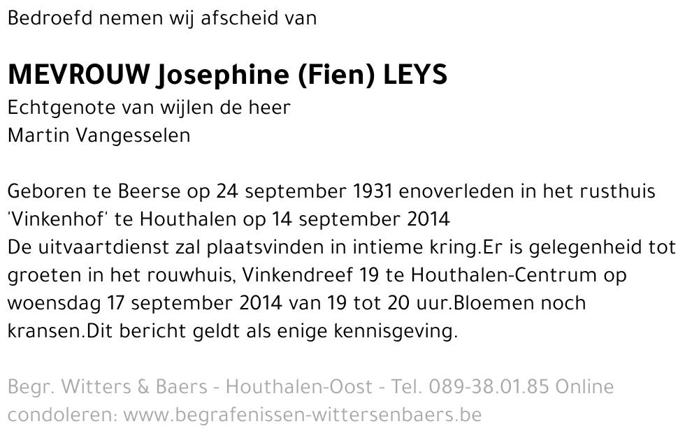 Josephine Leys