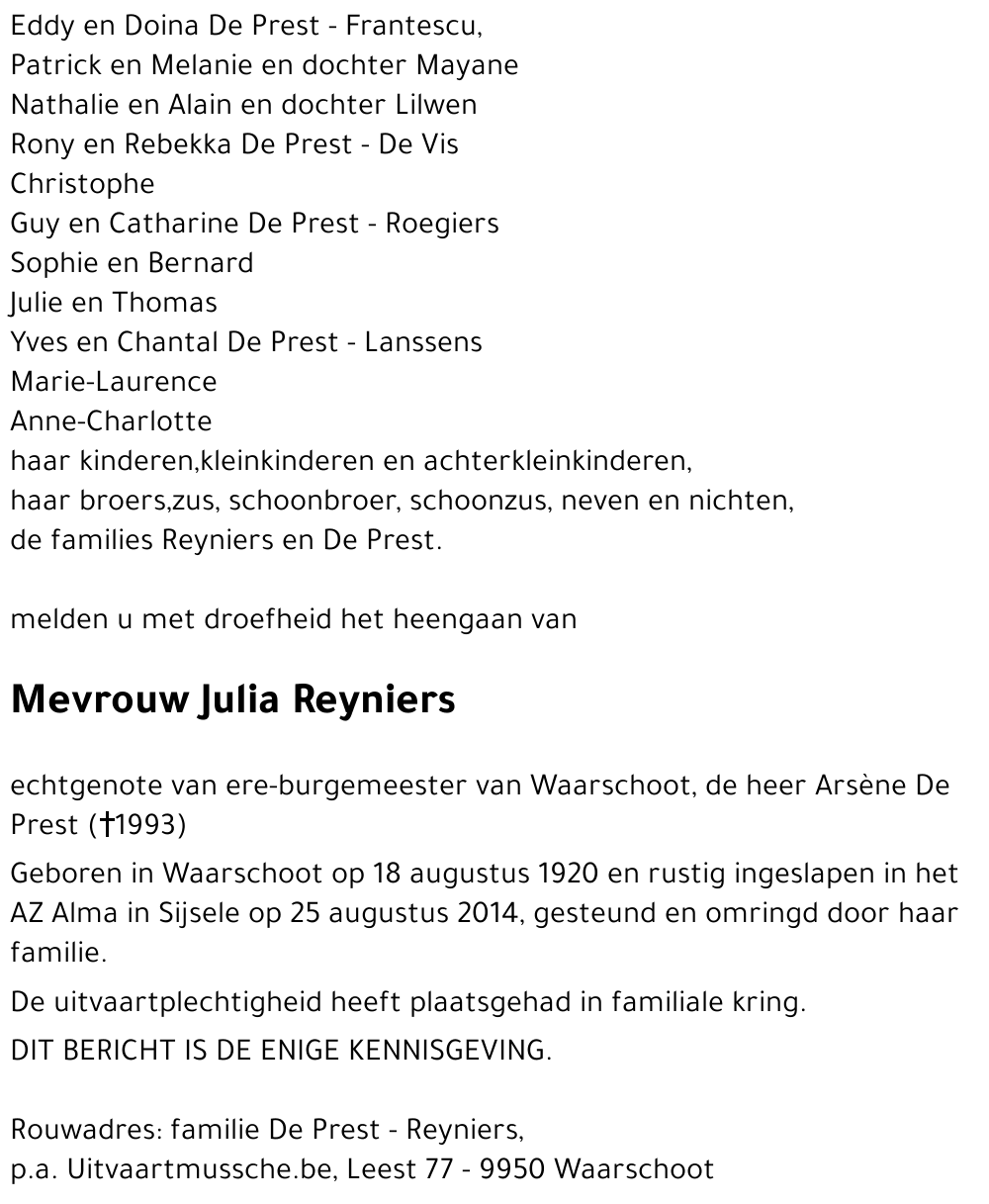 Julia Reyniers