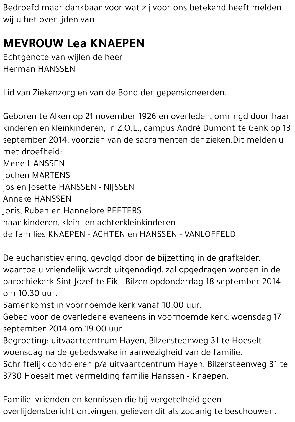Lea KNAEPEN