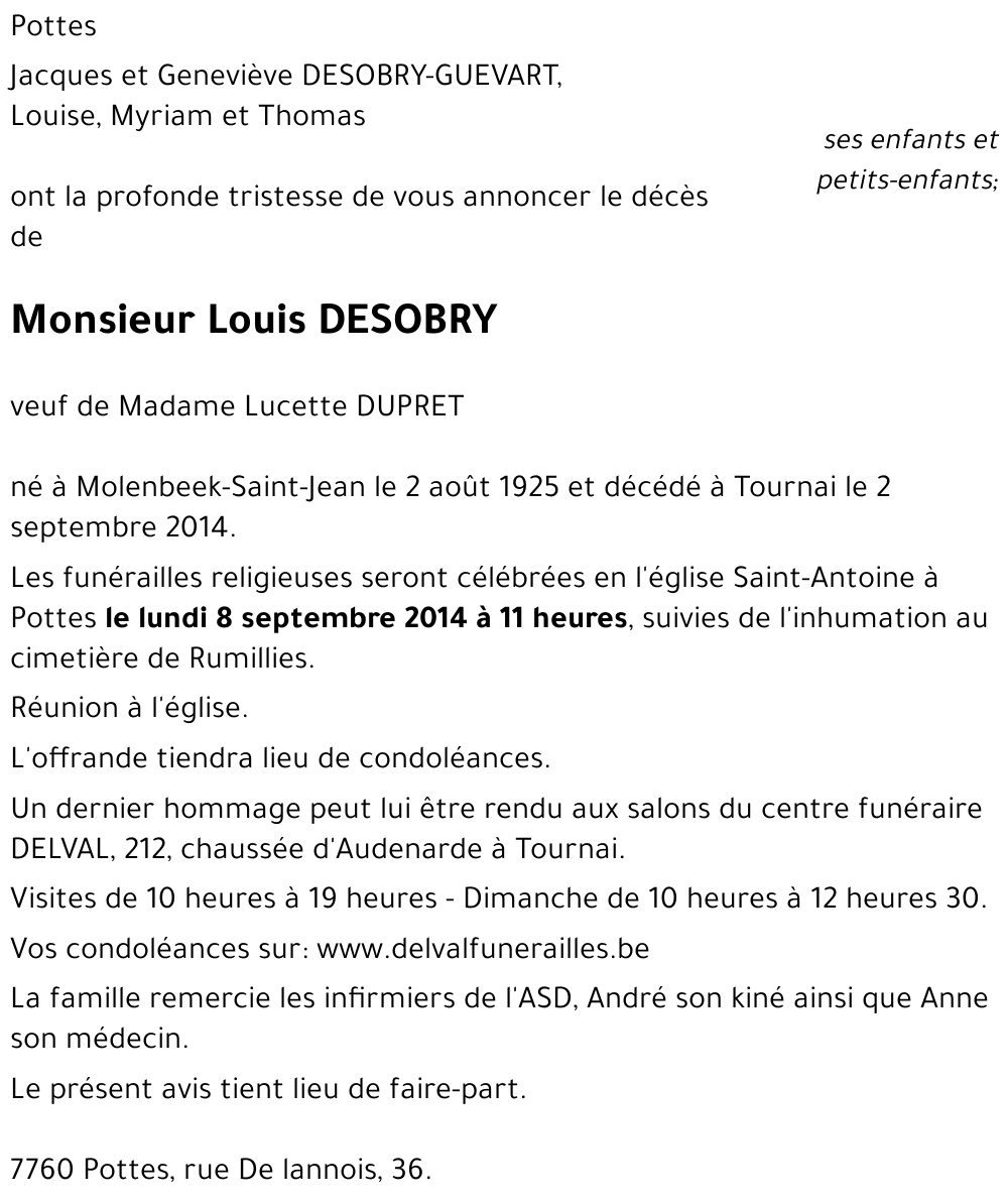 Louis DESOBRY