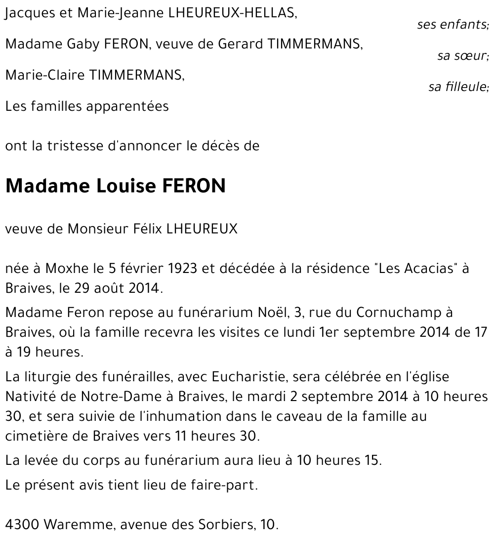 Louise FERON