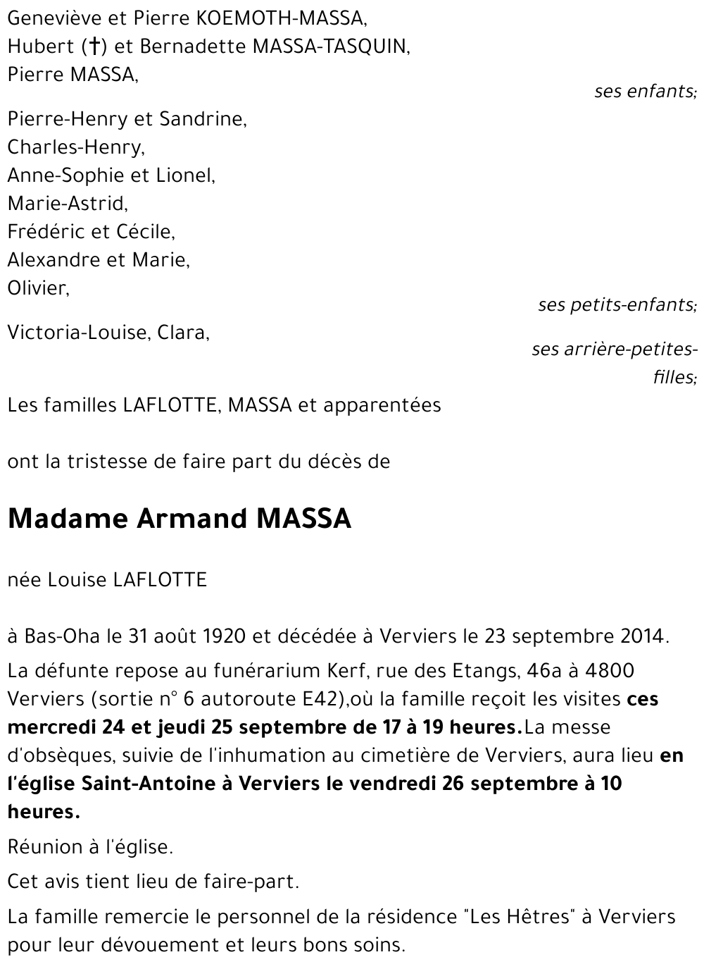 Louise LAFLOTTE