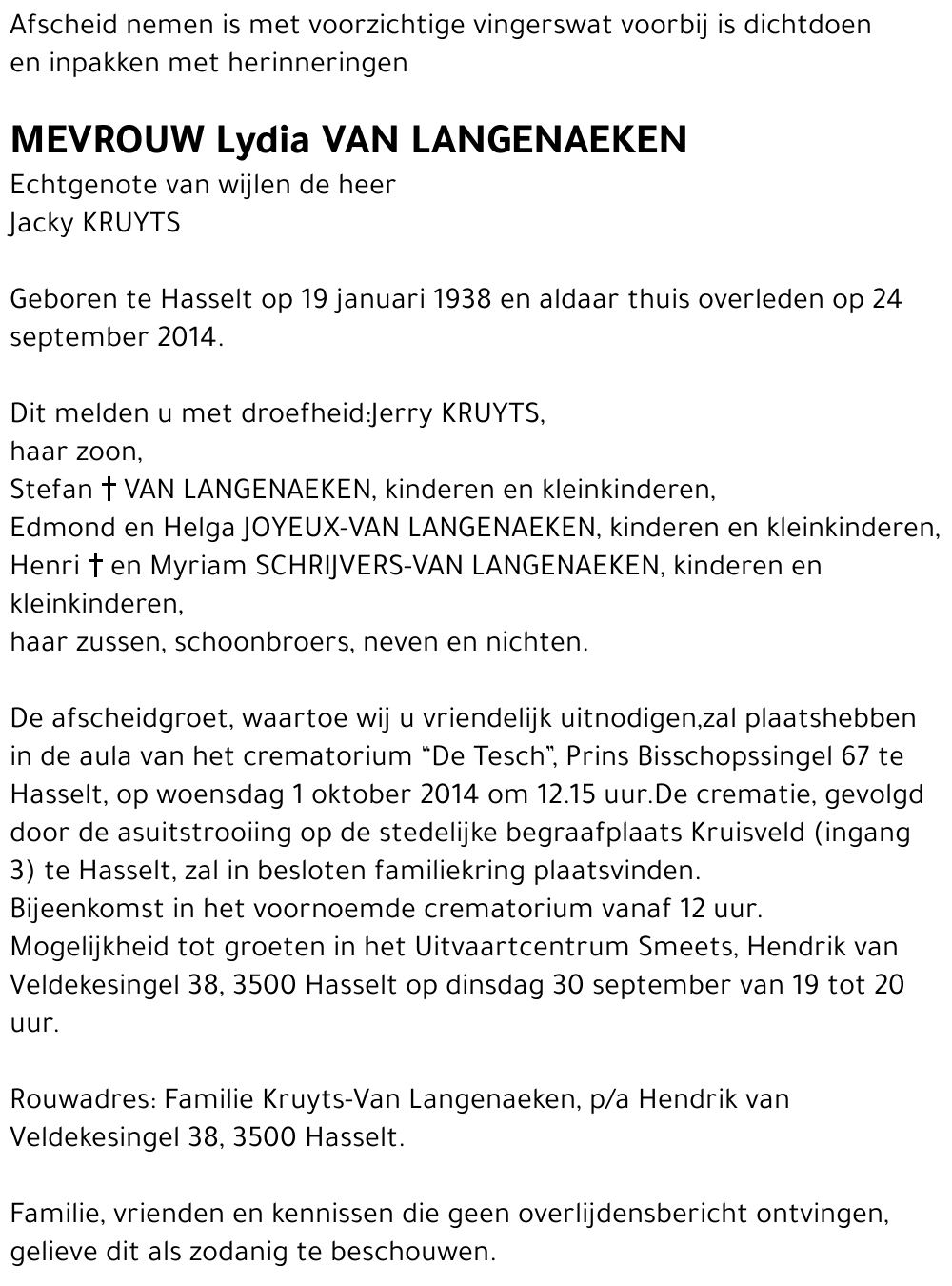 Lydia Van Langenaeken