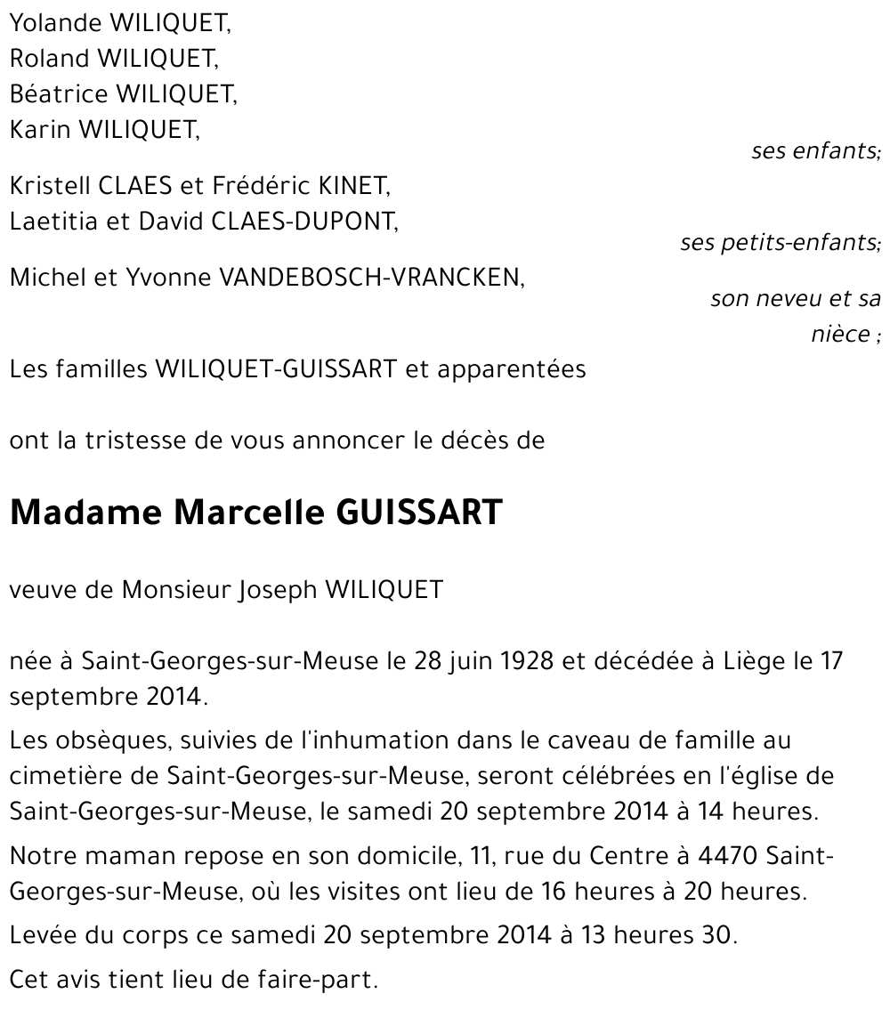 Marcelle GUISSART