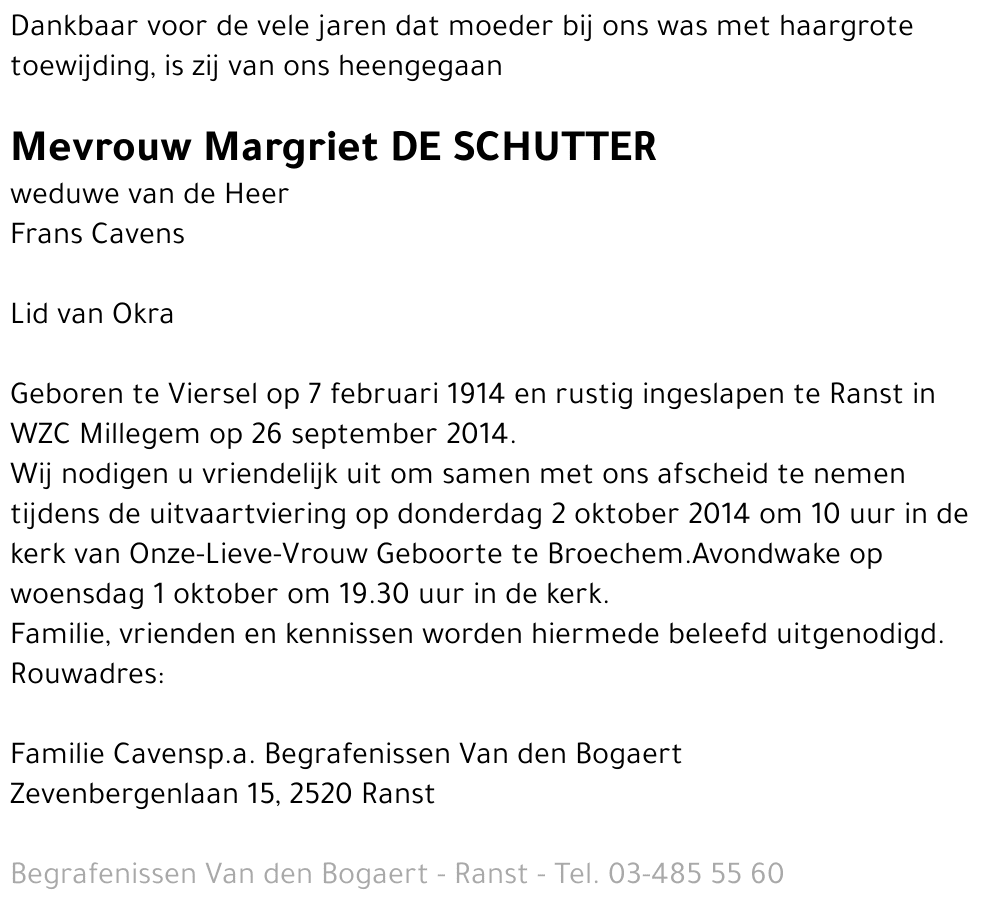 Margriet De Schutter