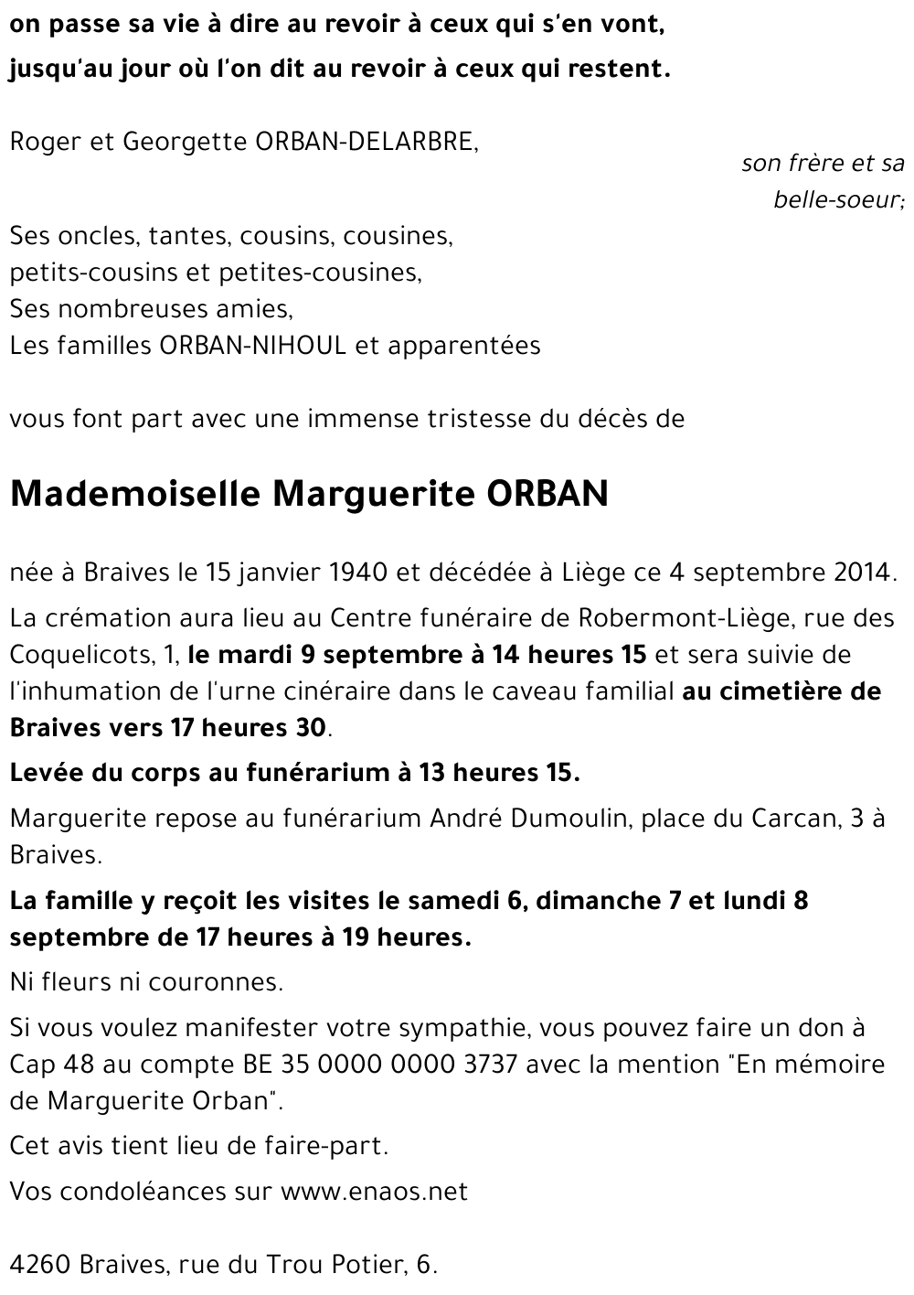 Marguerite ORBAN
