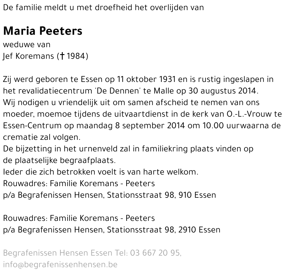 Maria Peeters