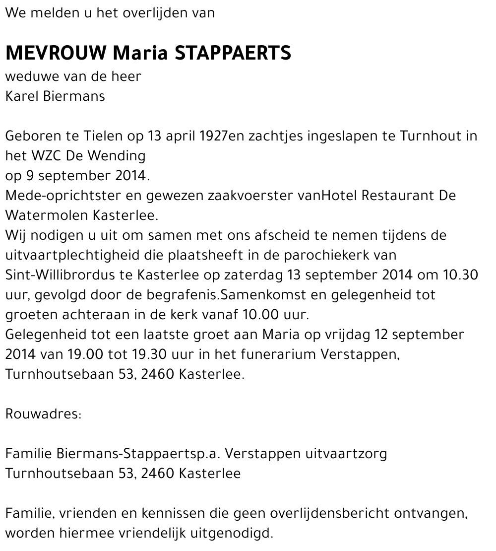 Maria Stappaerts