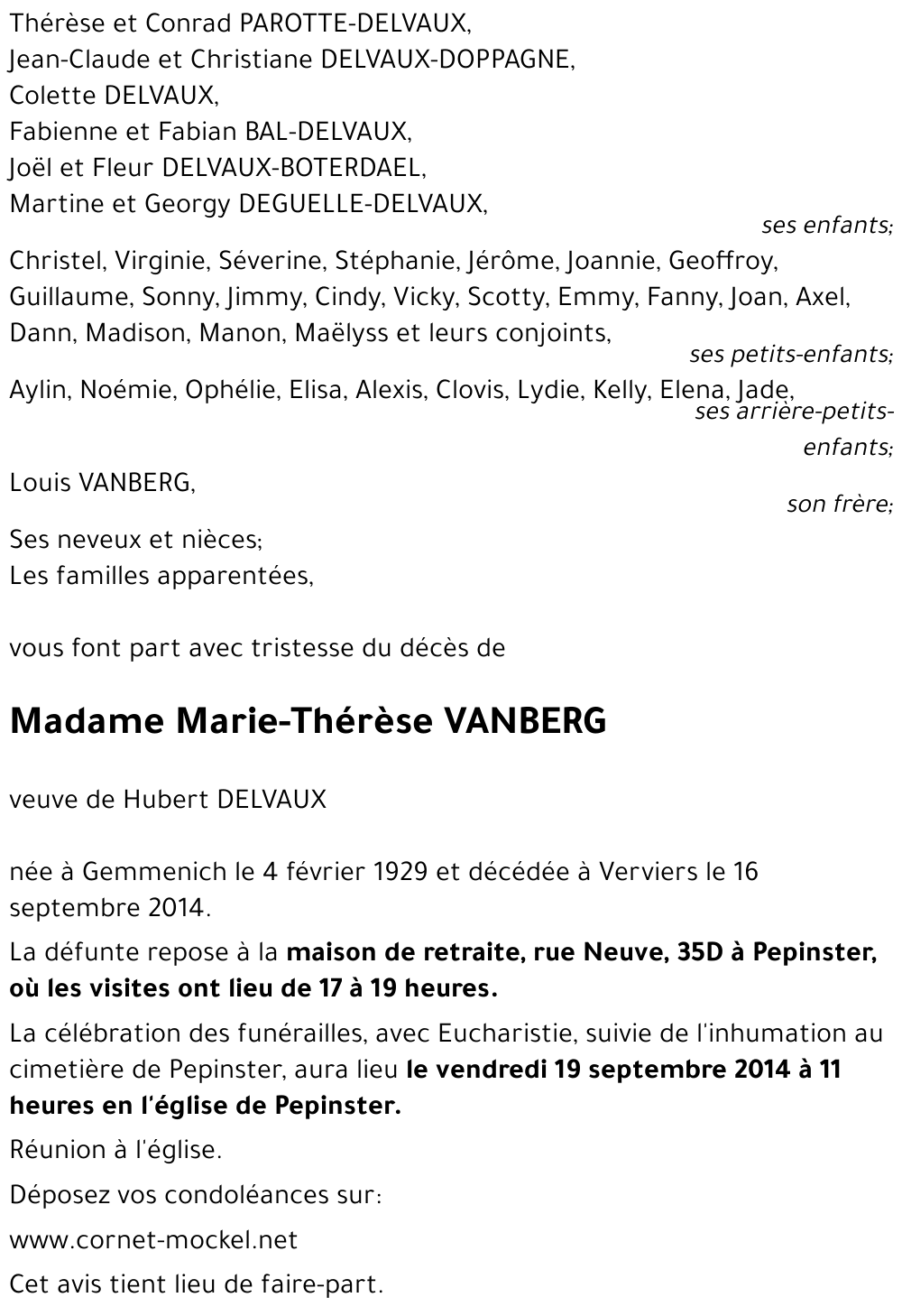 Marie-Thérèse VANBERG