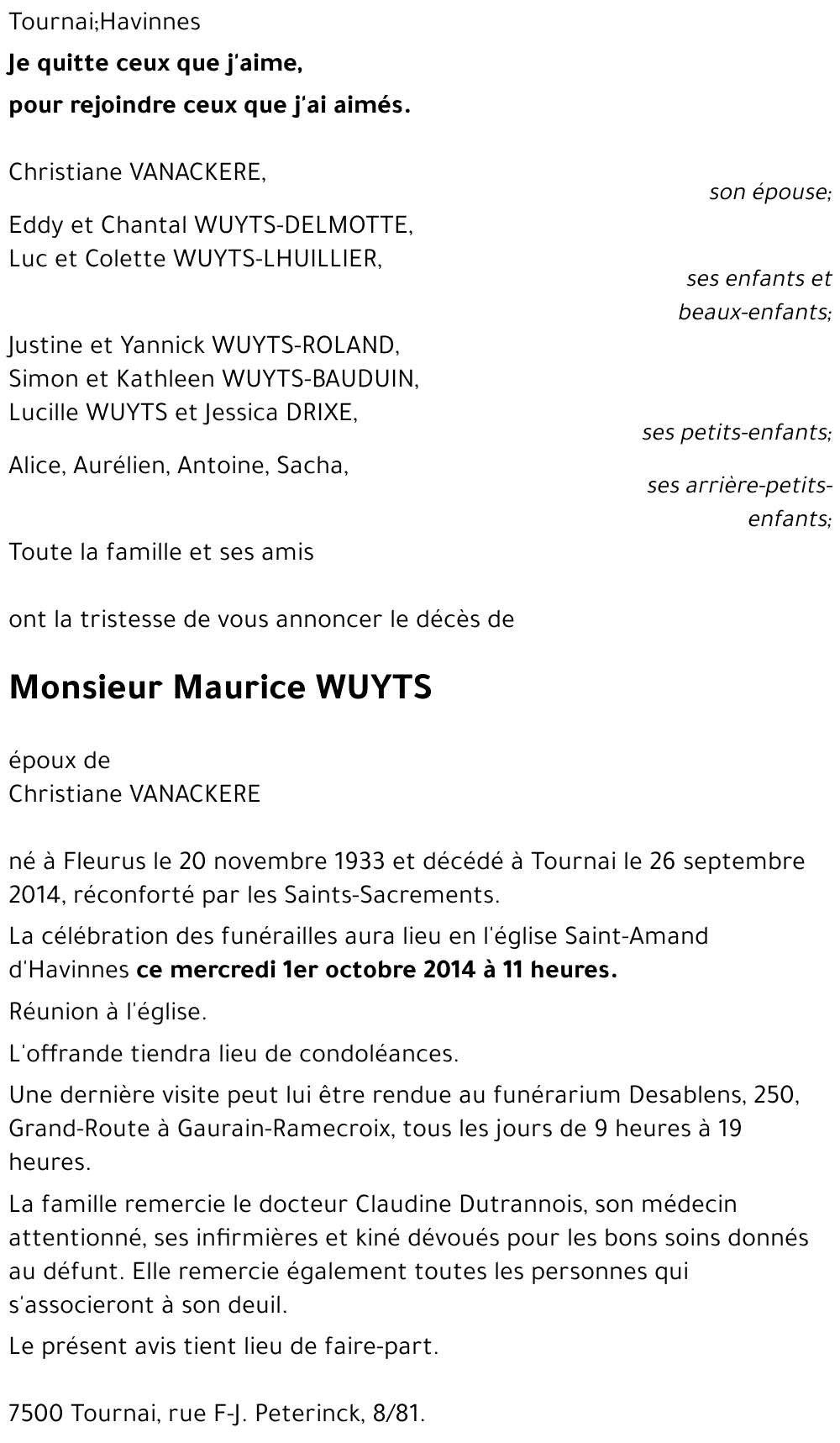 Maurice WUYTS