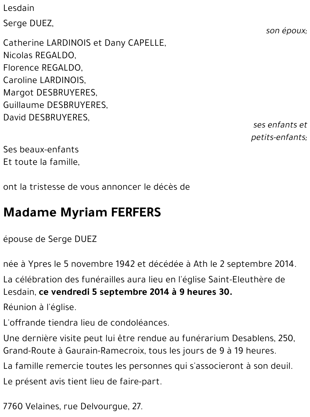 Myriam FERFERS