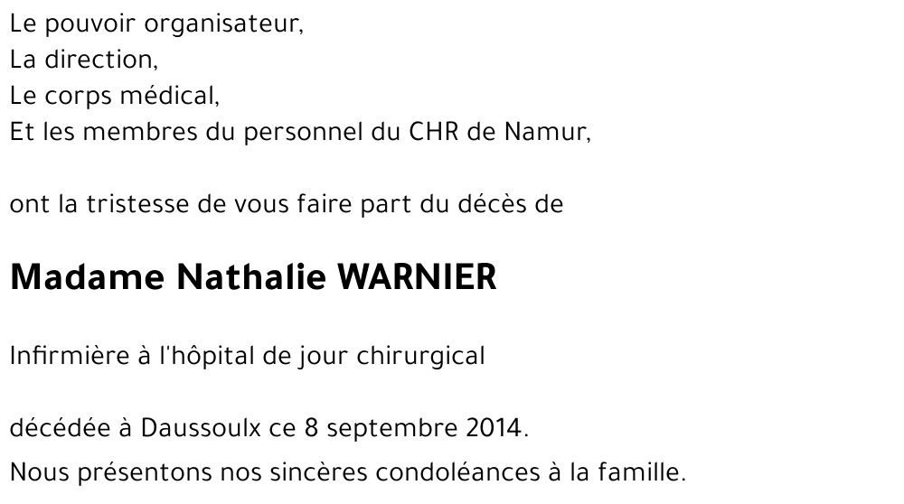 Nathalie WARNIER