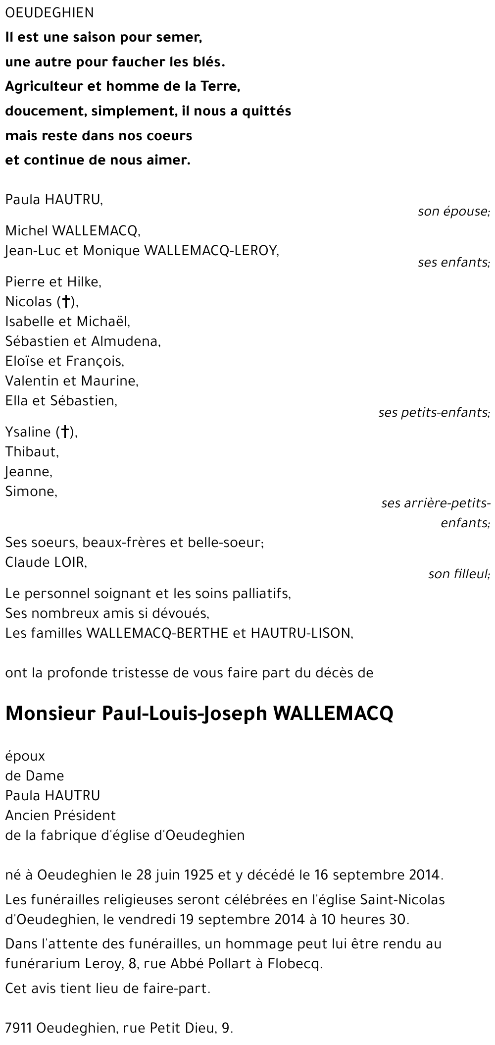 Paul-Louis-Joseph WALLEMACQ
