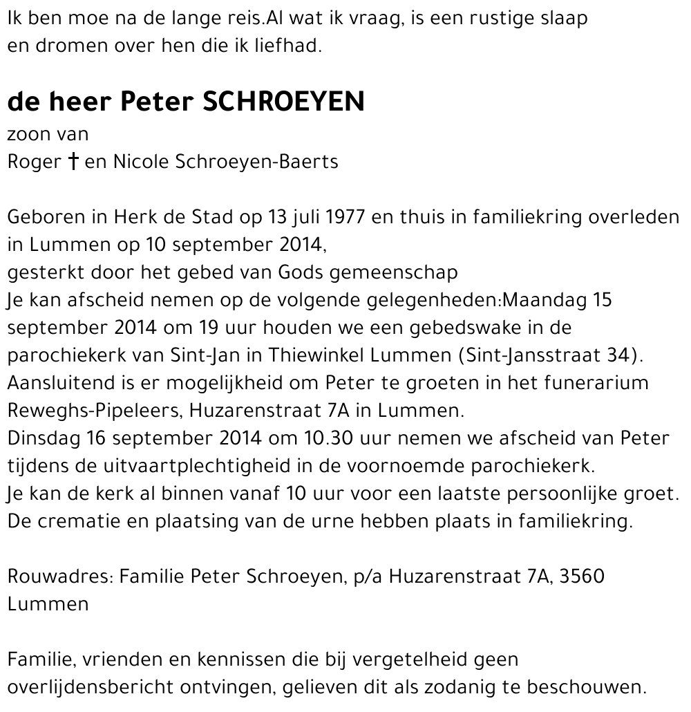 Peter Schroeyen