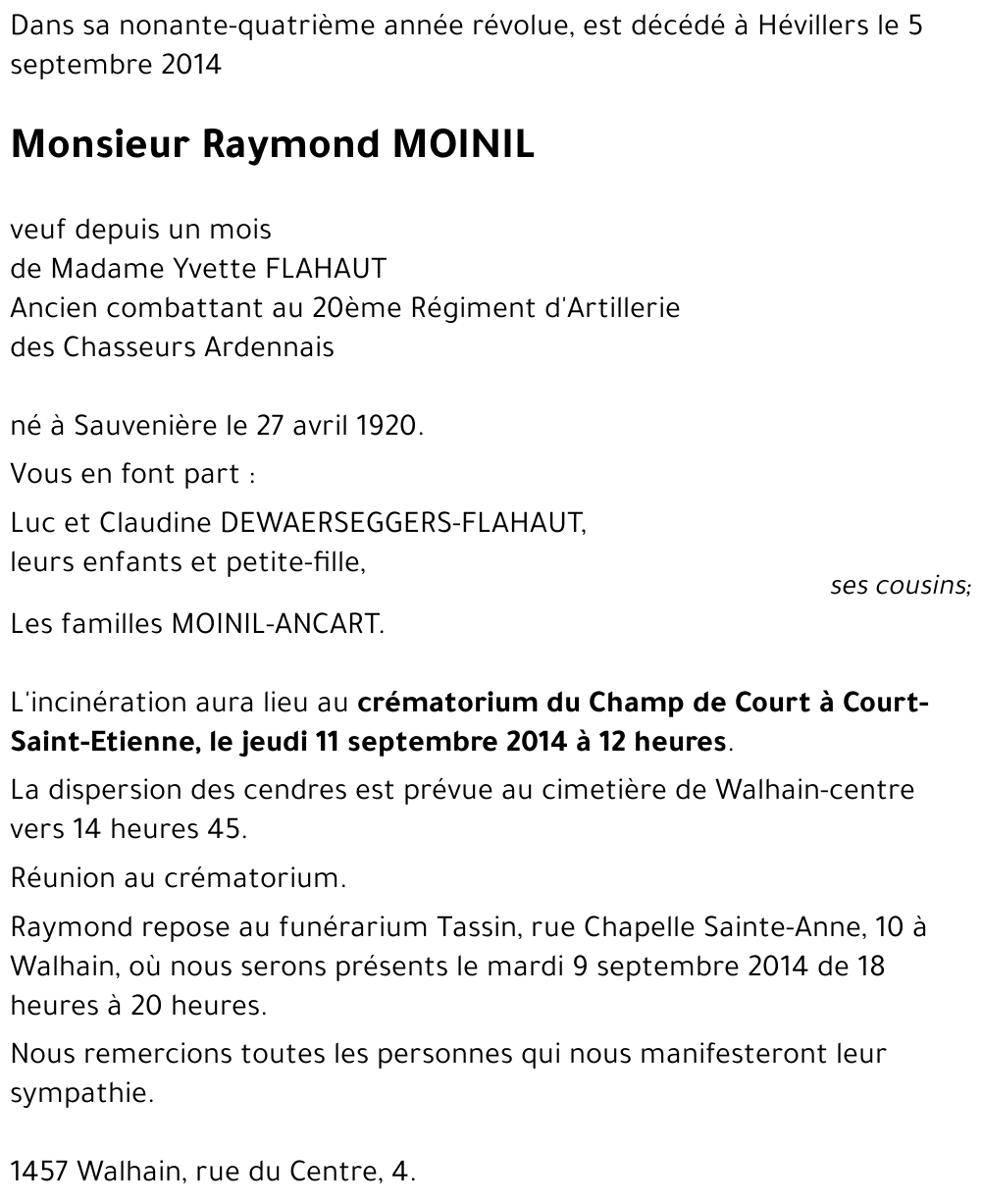 Raymond MOINIL