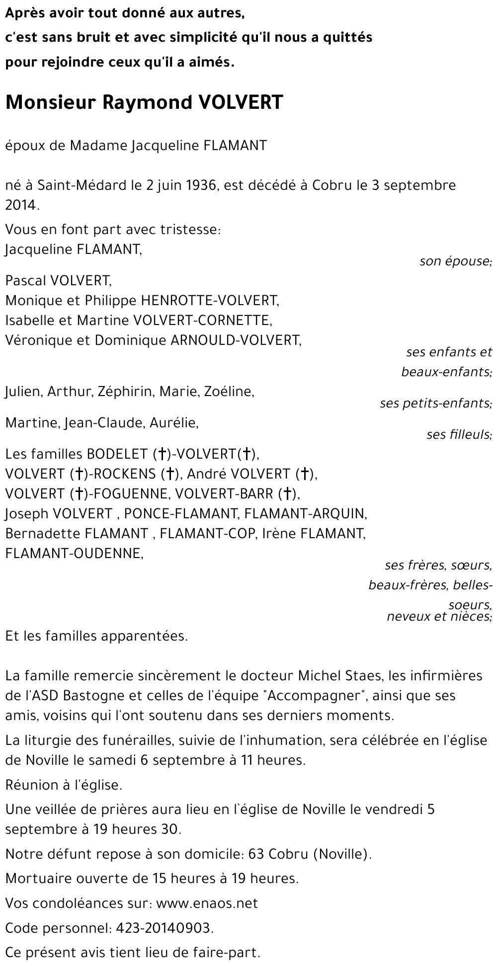 Raymond VOLVERT