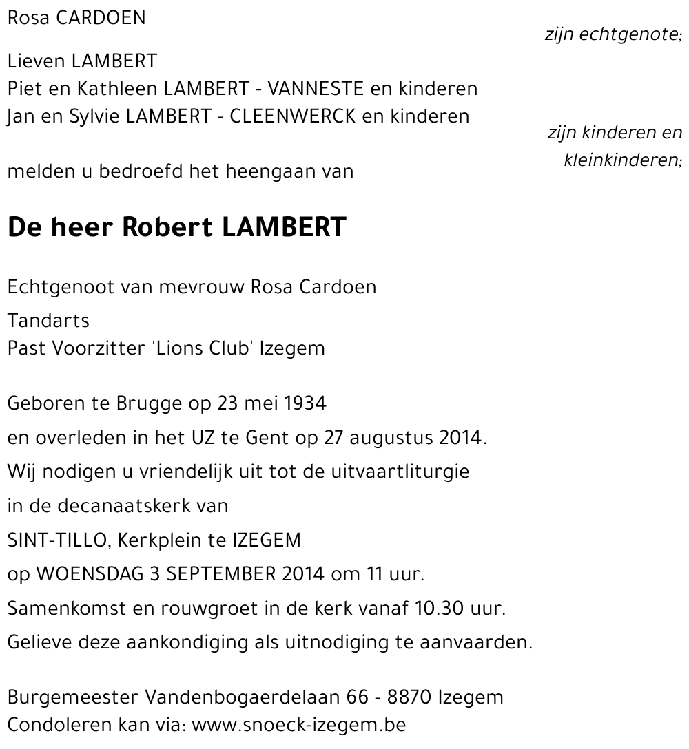 Robert LAMBERT