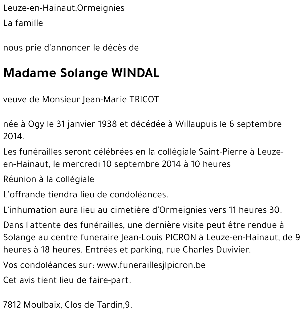 Solange WINDAL