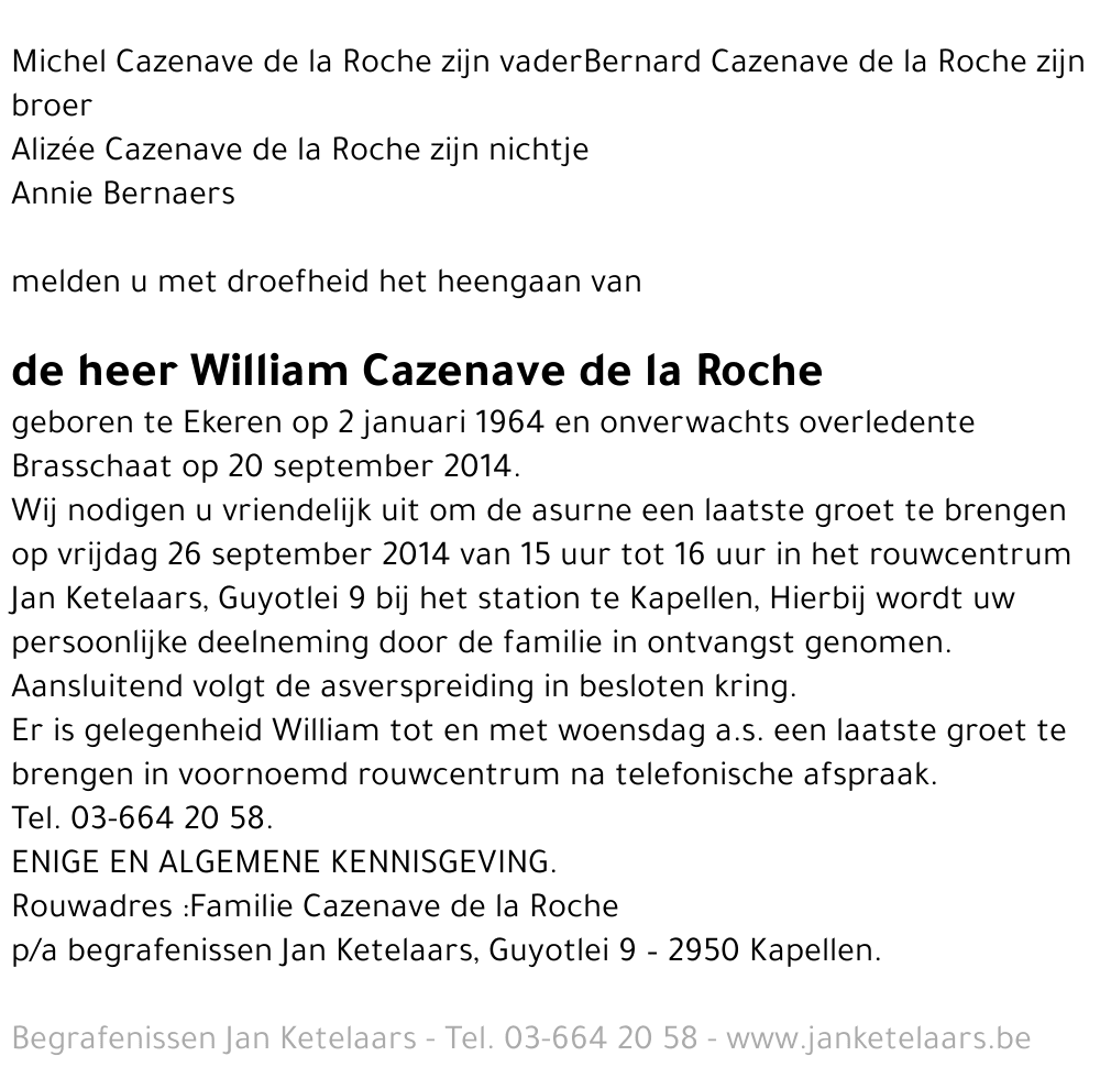 William Cazenave de la Roche
