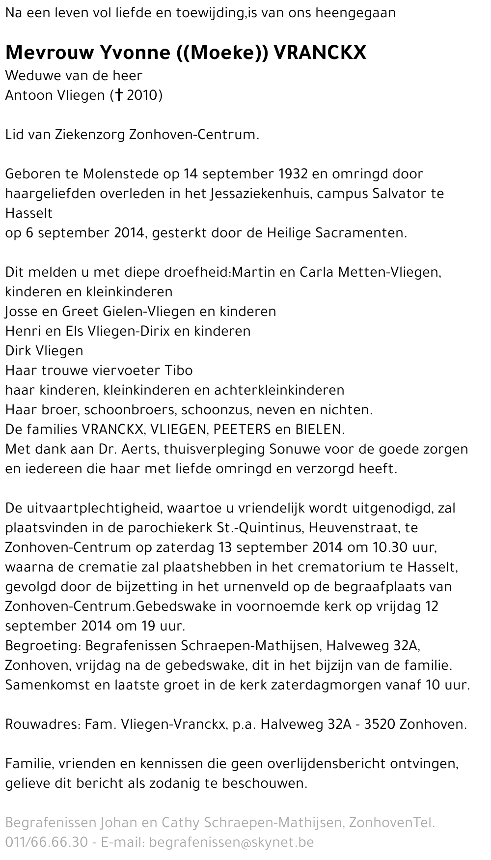 Yvonne Vranckx