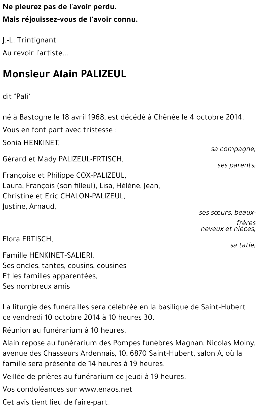 Alain PALIZEUL