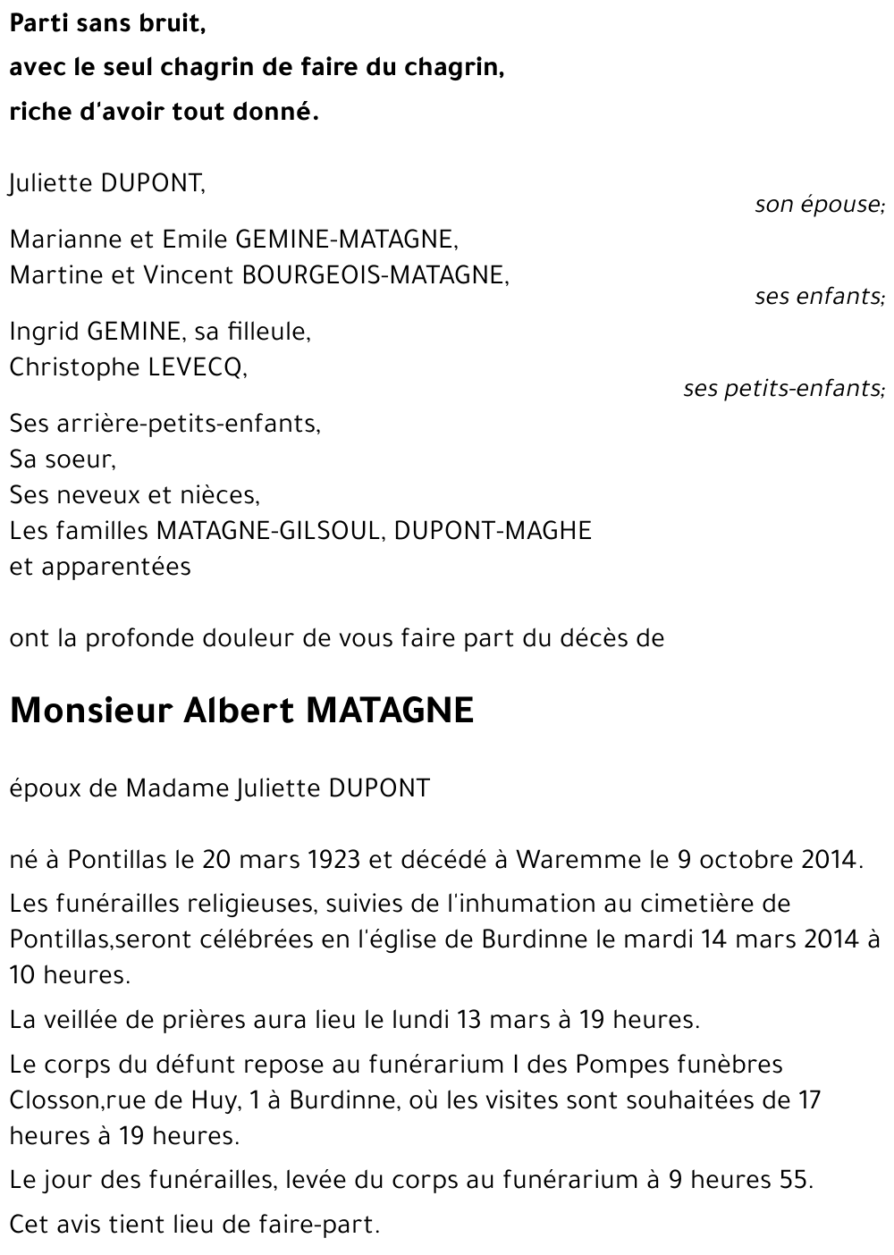 Albert MATAGNE