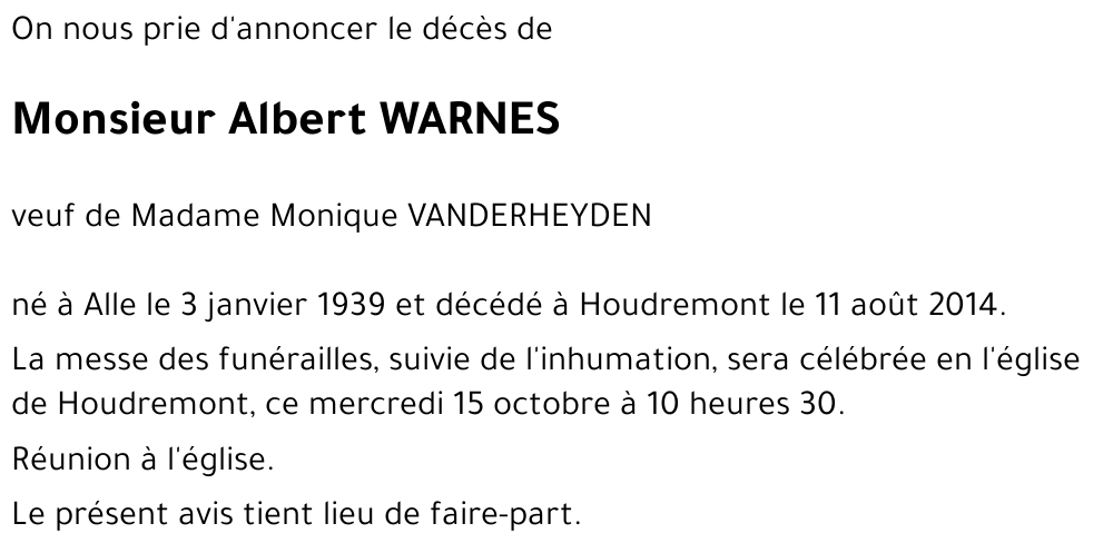 Albert WARNES