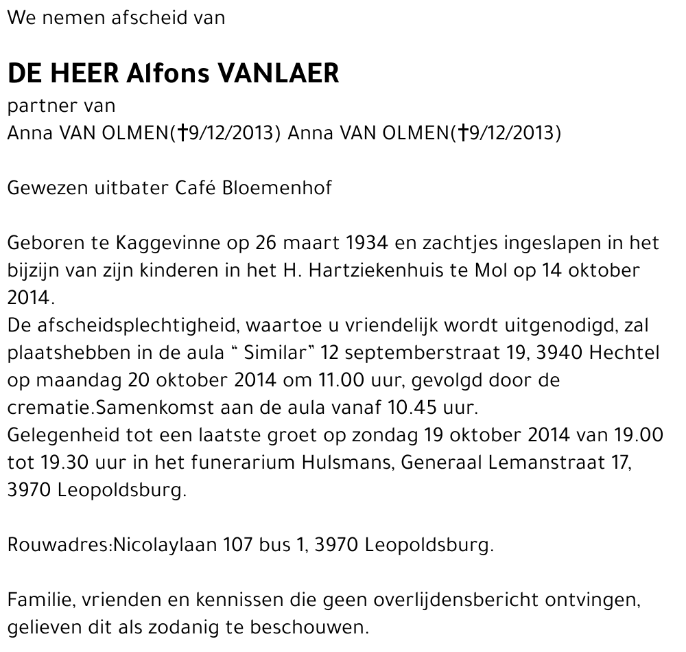 Alfons Vanlaer