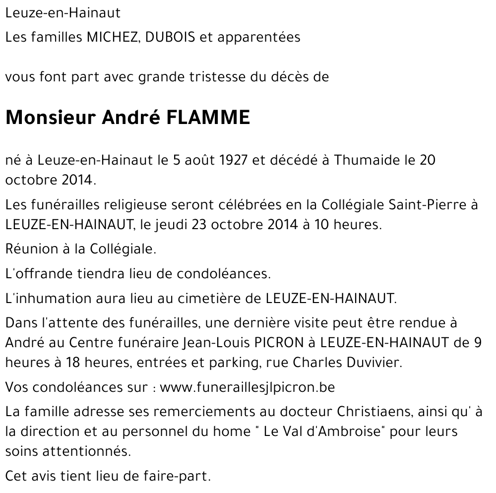 André FLAMME