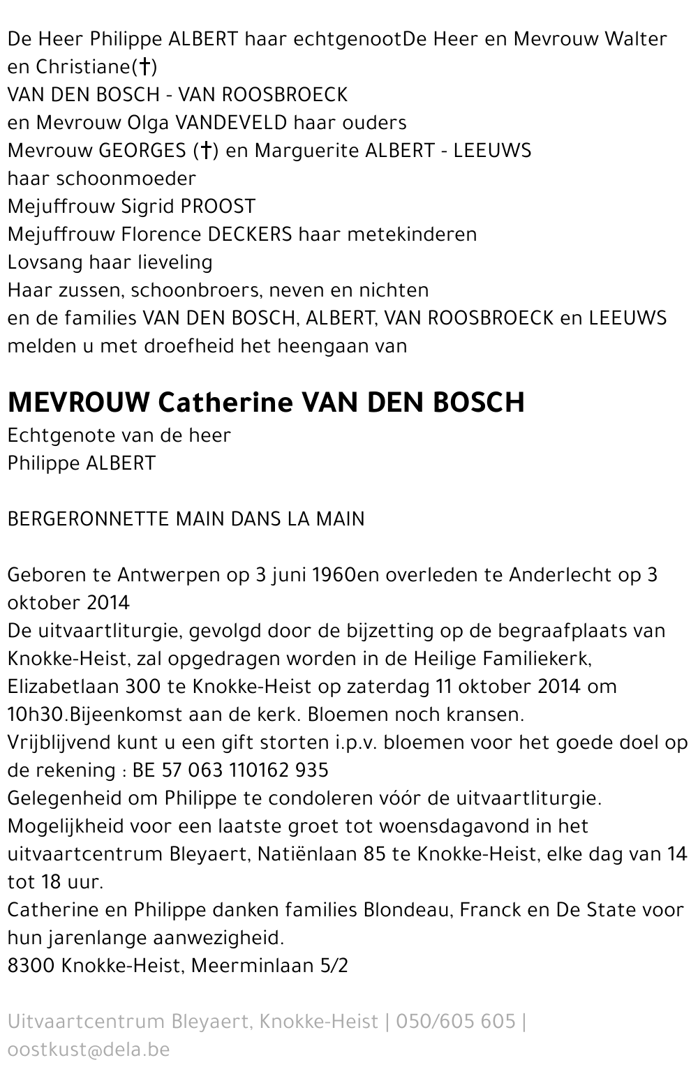 Catherine Van den Bosch